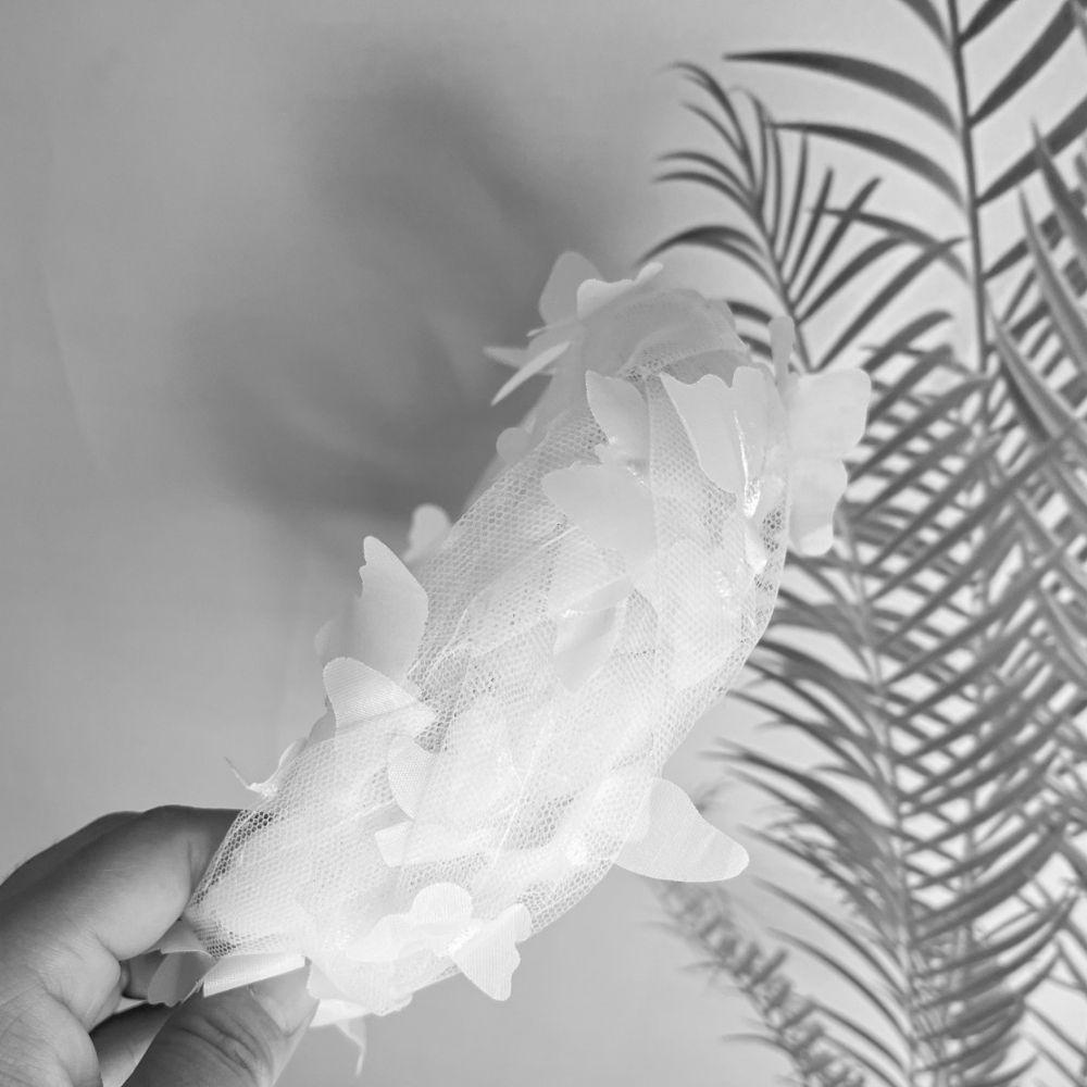 ANEMONE Băng Đô Cài Tóc Hình Bướm Xinh Xắn Cho Cô Dâu