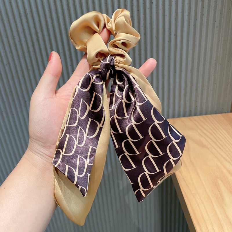 Dây Cột Tóc Cao Su Co Giãn Phối Dây Ruy Băng Thời Trang Hàn Quốc Cho Nữ