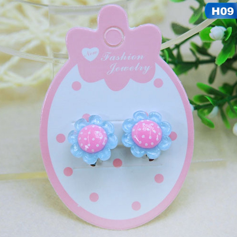 Tmdbyx 1 Đôi Bông Tai Không Cần Xỏ Lỗ Đính Đá Dễ Thương Cho Bé Gái