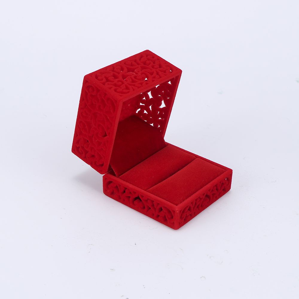 Hộp nhẫn đính hôn vải nhung phong cách Trung Hoa 6.5 * 6.5 * 4.7cm