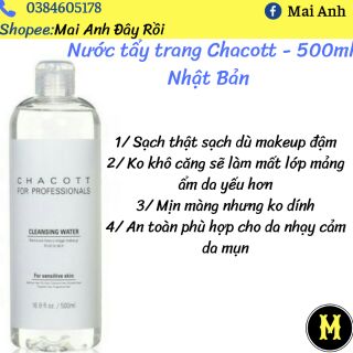 Nước tẩy trang CHACOTT - 500ML