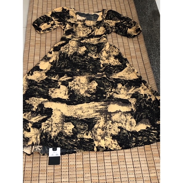 Đầm maxi vải lụa mango