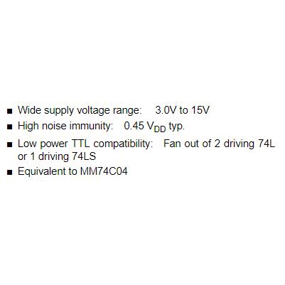 IC số CD4069UBE  / DIP-14 / 6 x NOT / Linh Kiện Điện Tử