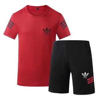 M-4XL sports suit clover clothing fitness jogging summer men's shorts men's t-shirt