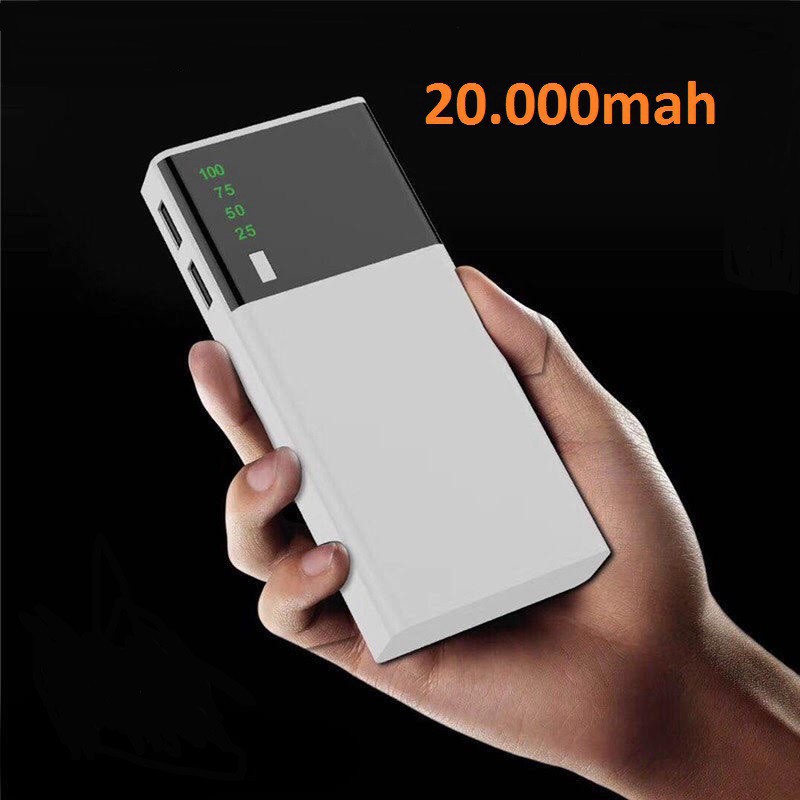 Sạc dự phòng 20000mAh 2 Cổng Hỗ Trợ Sạc Nhanh ( Bảo Hành 12 Tháng ) HOT