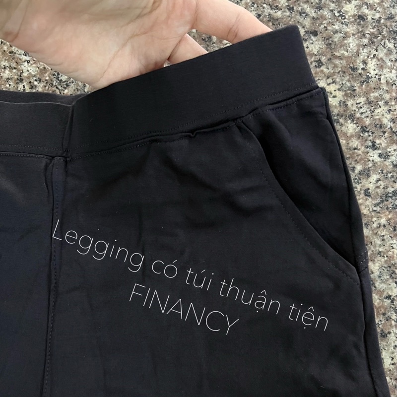 Quần legging ngố, quần legging đùi nữ vải thun cotton co giãn thoải mái năng động -  Q07