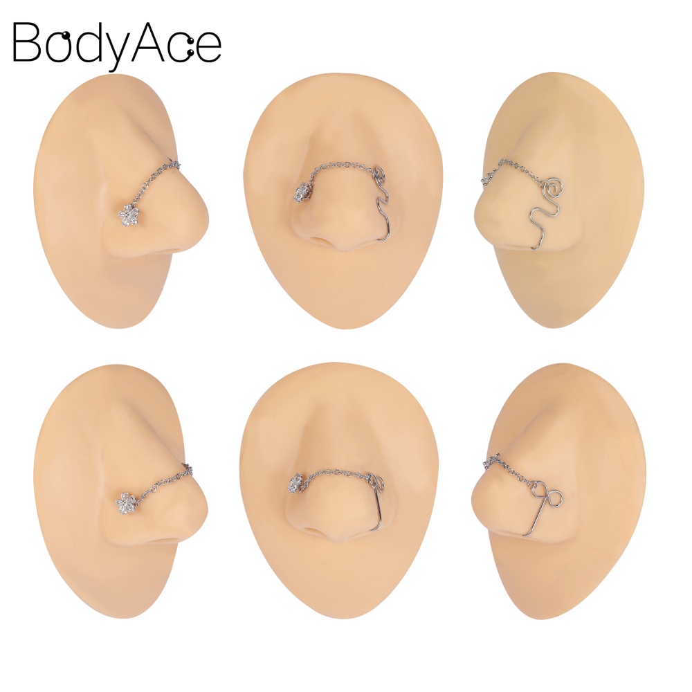Set 10-16 Khuyên Mũi Bằng Thép Không Gỉ Cá Tính