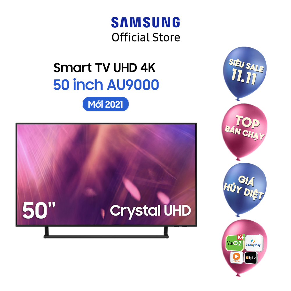 [Lưu SAM5 - 511K và ELSS1TR - 1TR] Smart Tivi Samsung Crystal UHD 4K 50 inch UA50AU9000KXXV - Miễn phí lắp đặt