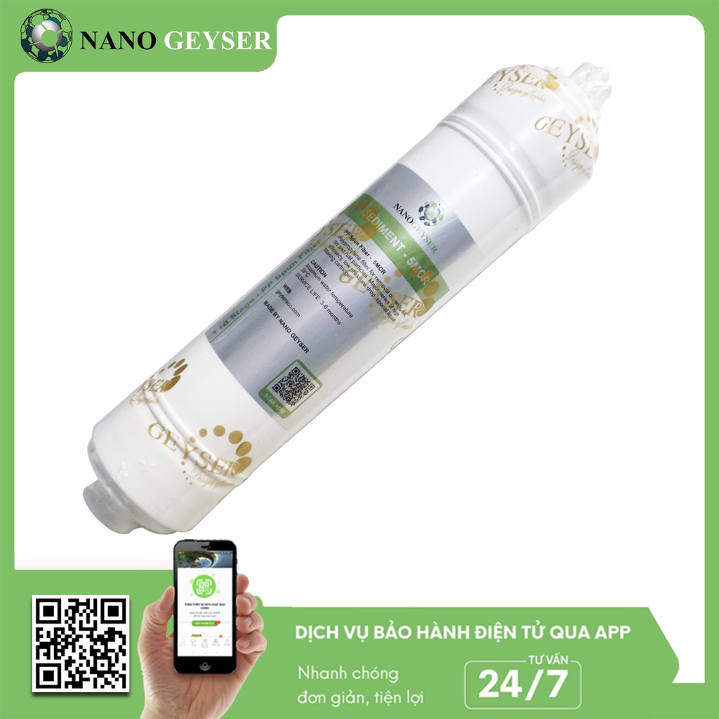 Bộ 8 lõi lọc nước dùng cho các dòng máy RO lõi đúc, Nano Geyser Slim, Kangaroo, Karofi...