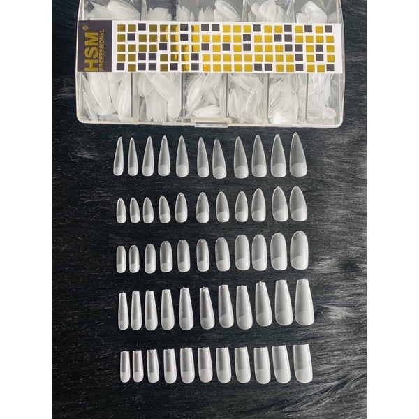 Móng úp HSM nhám thang, nhọn, bầu, bầu nhọn, vuông  - Sushi Nail Mi