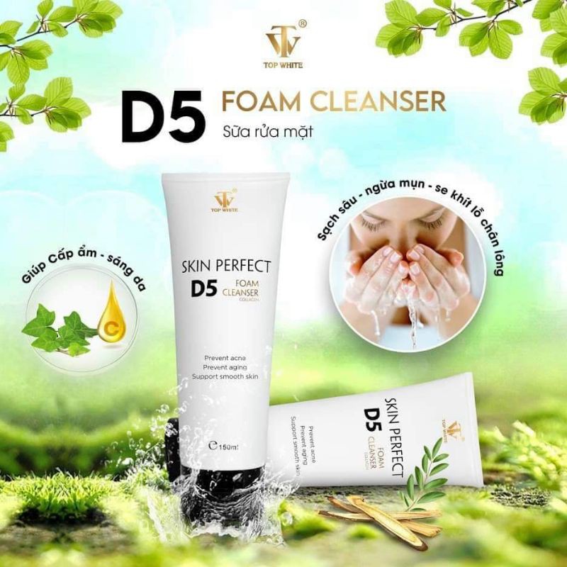 D5 sữa rửa mặt làm sạch,sáng da