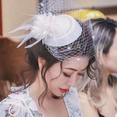 HOT Mũ chóp Phụ Kiện Trang Trí Tóc Hình Hoa Xinh Xắn Cho Cô Dâu 2022