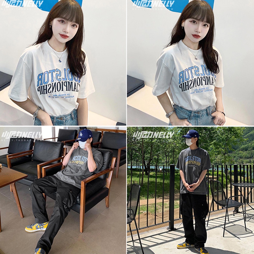Áo thun NELLY sẵn hàng full mẫu 2022 100% cotton form rộng unisex tay lỡ mẫu SUOLSTOR 058