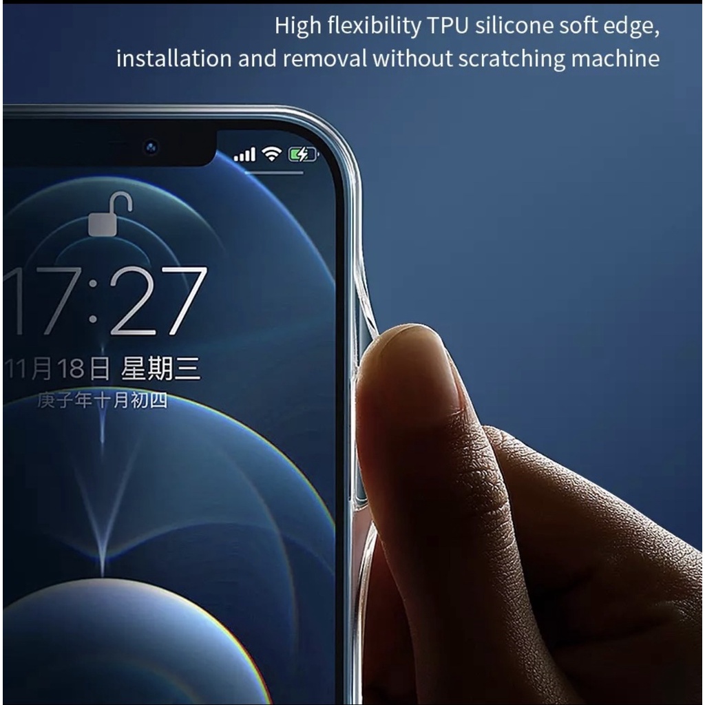 Ốp Wiwu Magentic Crystal Case cho Iphone trong viền màu, chống ố vàng , chống sốc tốt - Hàng chính hãng