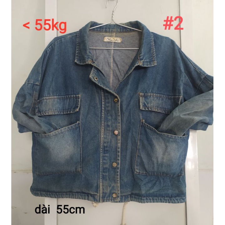 Áo khoác jeans dáng croptop hàng si