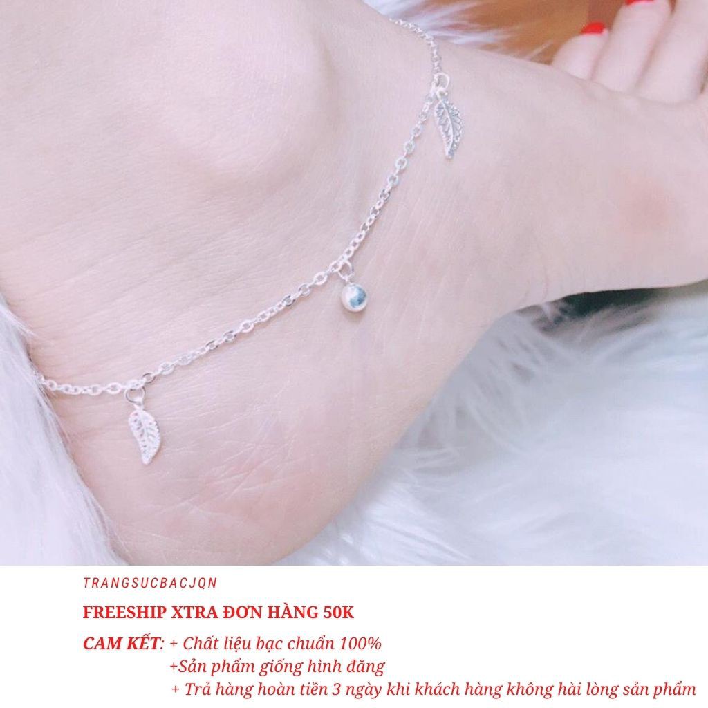 Lắc chân nữ bạc ta mẫu mới xinh xắn ms16/ Trang sức bạc JQN