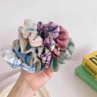 Dây buộc tóc hoạ tiết caro thời trang B-or