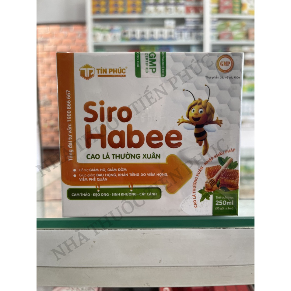 Siro ho HABEE giảm ho cảm cúm sổ mũi cao lá thường xuân  cho bé