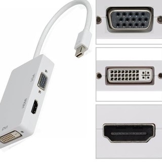 Cáp Chuyển Đổi Thunderbolt Mini Display Port Sang Dvi - Hdmi - Vga / Mini Dp Sang 3 Trong 1