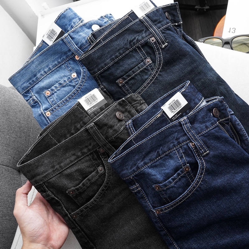 Quần jean nam ống rộng quần bò nam  ống suông jeans cotton không co dãn hàng cao cấp haian jeans