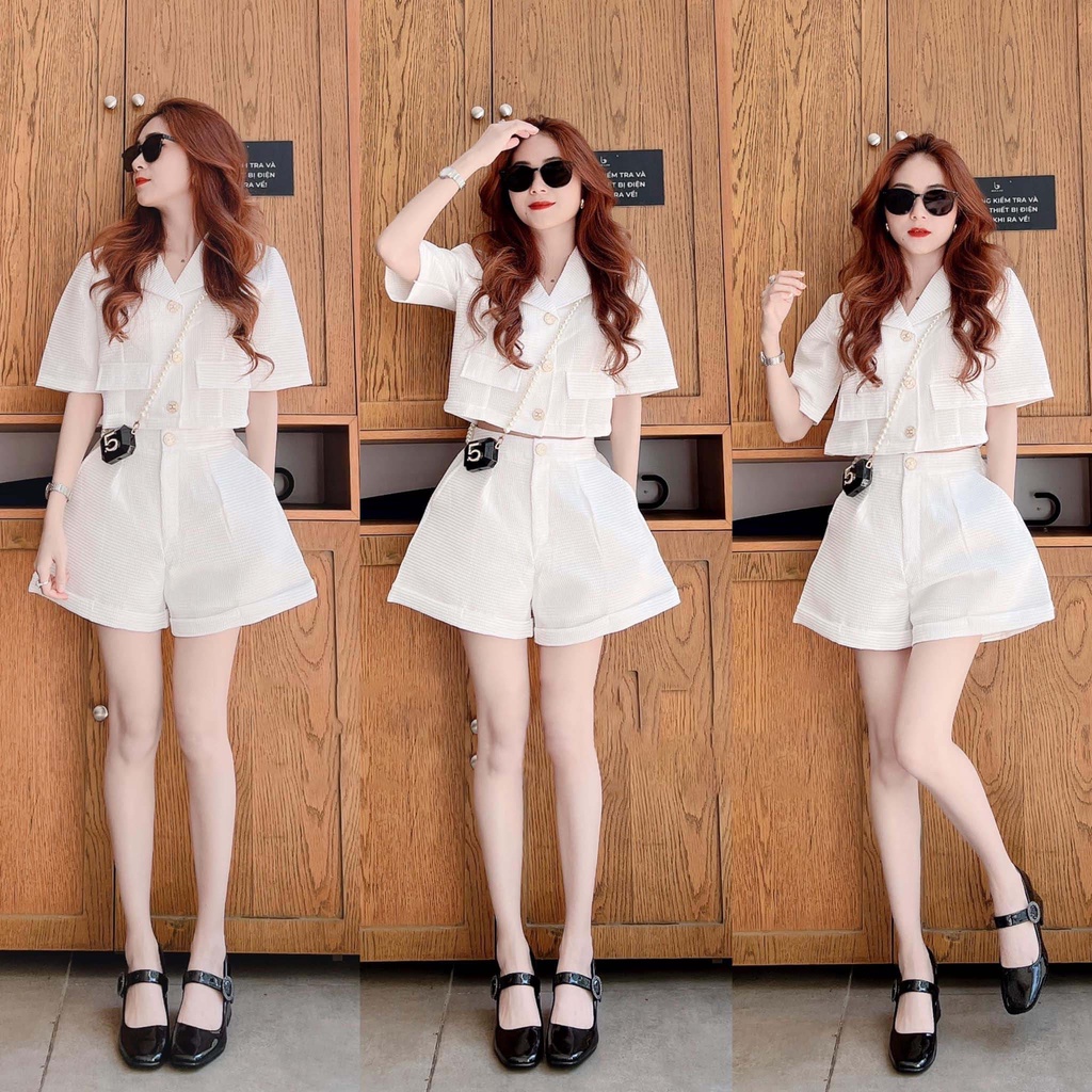 Quần short đùi nữ cạp cao nhiều màu chất gấm ô cao cấp phong cách sang chảnh cá tính trẻ trung năng động QS08