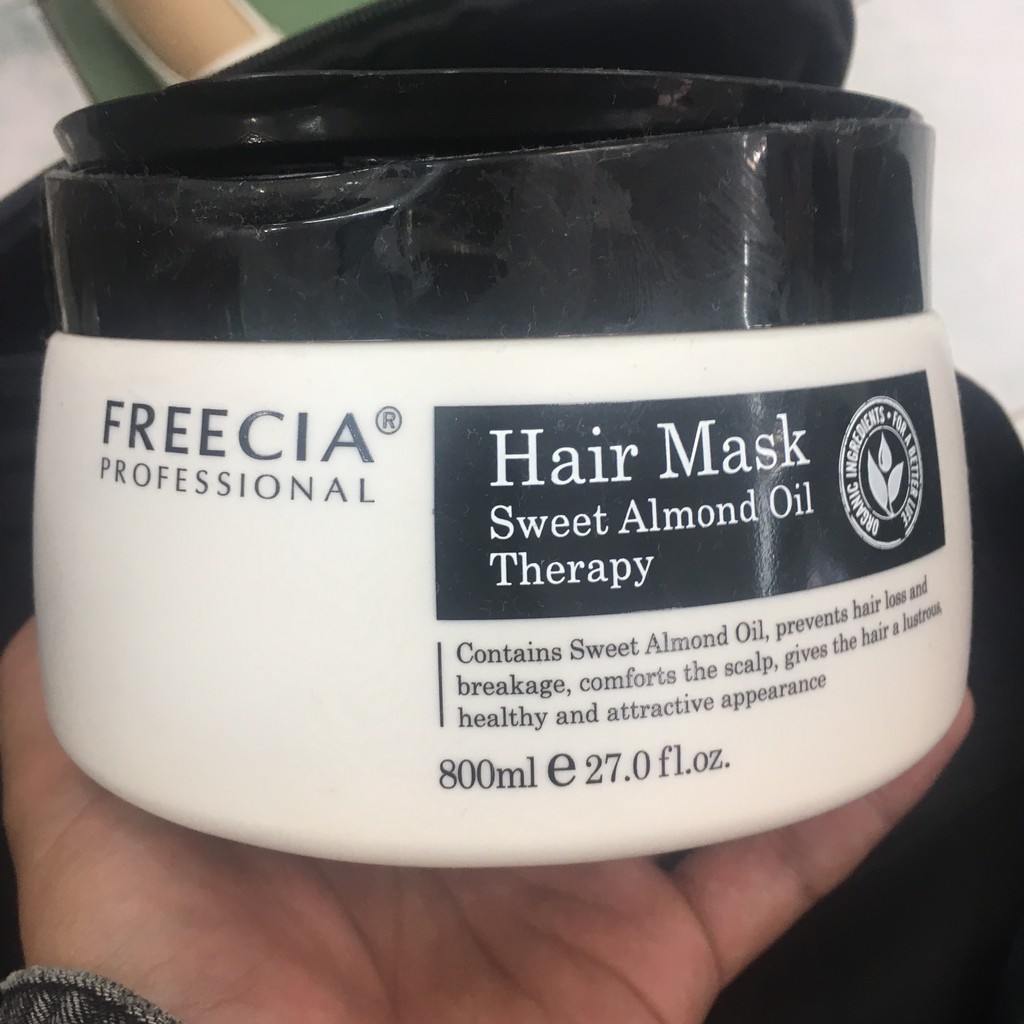 Hấp dầu hạnh nhân dưỡng ẩm, phục hồi Freecia Hair Mask Sweet Almond Oil Therapy 800ml