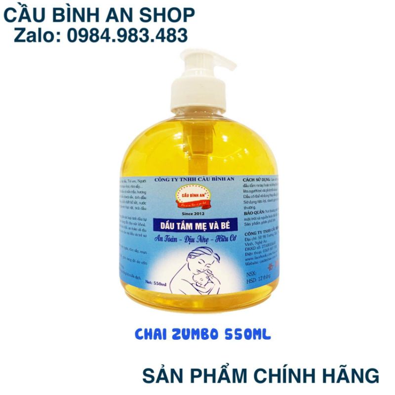 Dầu tắm mẹ và bé Cầu Bình An lọ 550ml