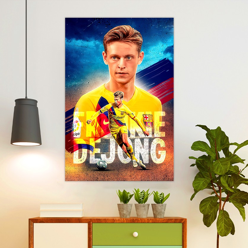 Decal Dán Tường Cầu Thủ Bóng Đá Frenkie De Jong | Decor Dán Tường Chất Liệu Giấy In PP Cao Cấp Kích Thước 40* 60
