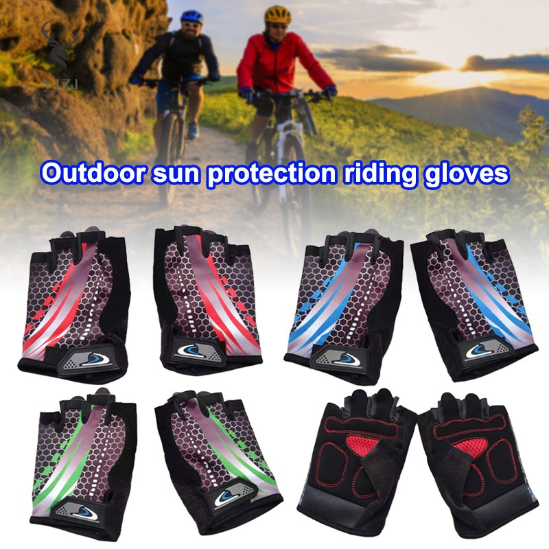 COD&amp; Summer Fingerless Gloves with Easy-Off Hook Thin Breathable Lightweight Anti-Slip UV Sun Protection for Outdoor &amp;VN