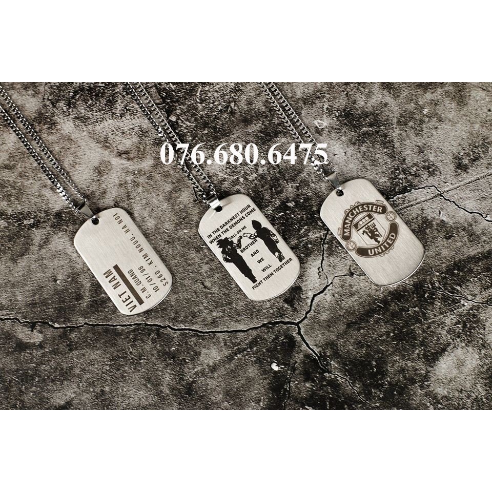 Thẻ Bài Quân Nhân Khắc Hình DOGTAG