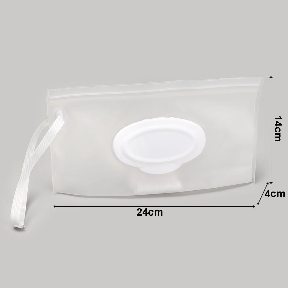 Bebetterm 1Pc Reusable Wet Wipe Bag Transparent Eco-Friendly Plastic Snap Strap Clamshell Box   Case