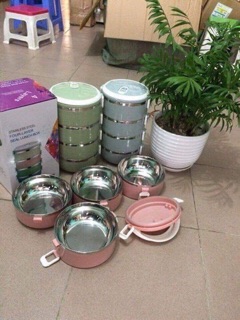 HỘP CƠM GIỮ NHIỆT LÚA MẠCH 4 TẦNG!!!!