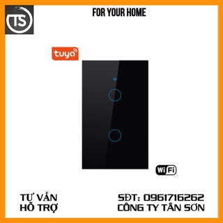 Công Tắc Wifi Cảm Ứng TUYA TC-US-2CH (2 nút) - Điều khiển bằng giọng nói (tiếng Việt)