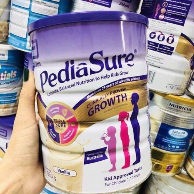 Sữa bột Pediasure hương Vani Clinically Proven Growth của Úc 850g