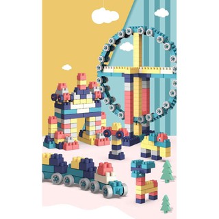 Bộ xếp hình Lego 520 chi tiết building block park nội địa Trung.