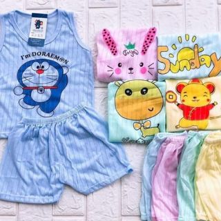 Bộ ba lỗ cotton giấy cho bé