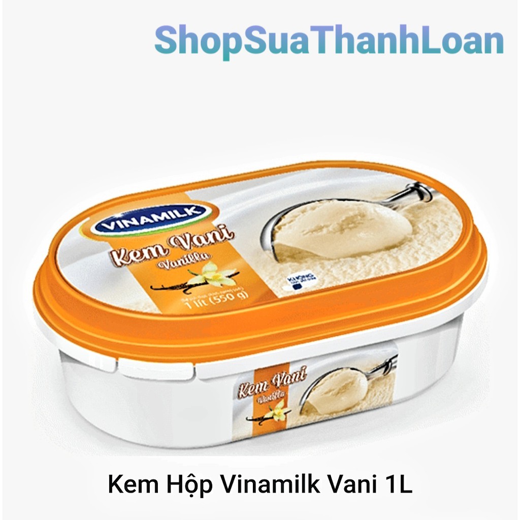 [GIAO NowShip] KEM HỘP VINAMILK HƯƠNG DÂU - HỘP 1L/450ML