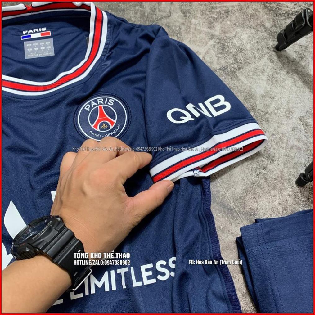 Bộ quần áo thể thao,áo bóng đá,đá banh CLB PSG sân nhà 2021- 2022 vải gai Thái,bản cao cấp nhất,thấm hút mồ hôi.