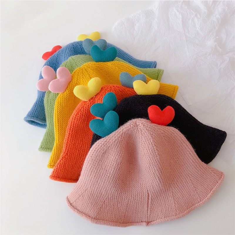 Mũ Beanie Cotton Mềm Mại Hình Trái Tim Đáng Yêu Cho Bé