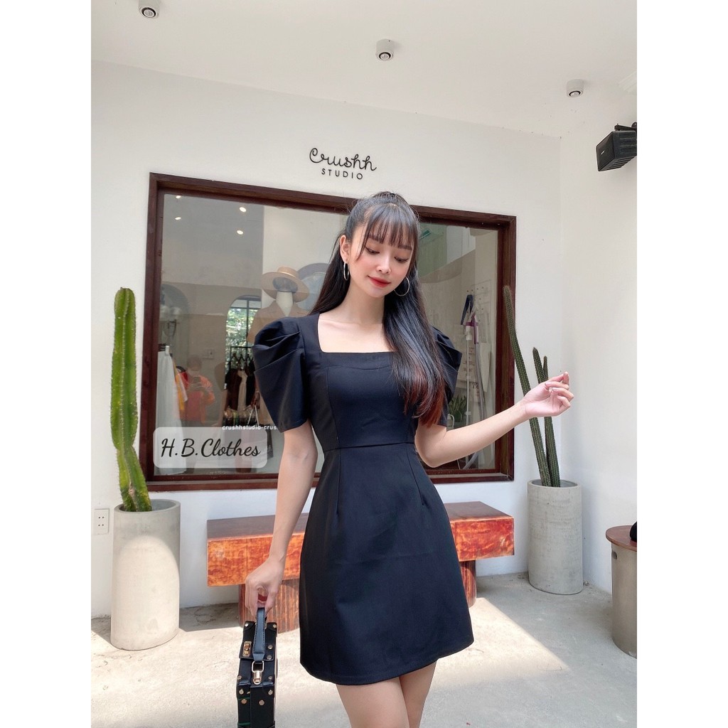 Đầm nữ dáng chữ A tay bồng lưng cột nơ, đi tiệc cưới,dạo phố sang trọng XUONGMAYHB | BigBuy360 - bigbuy360.vn