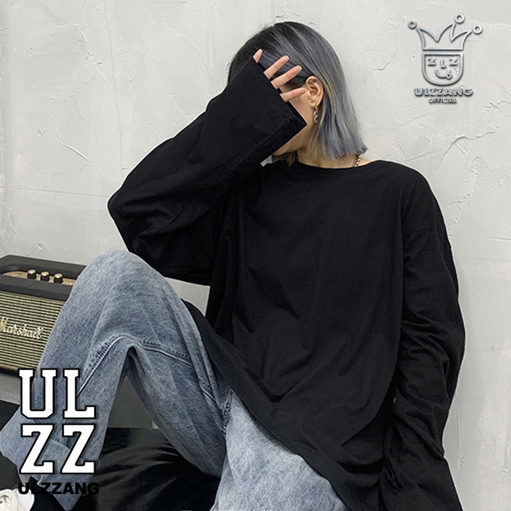 Áo thun dài tay local brand ULZZ ulzzang trơn dáng unisex form rộng U-32