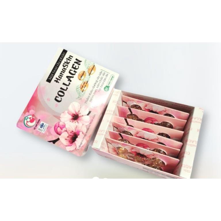 Dạng viên bôi da Hana skin Collagen hỗ trợ đẹp da, chống lão hóa, mờ thâm, trắng da