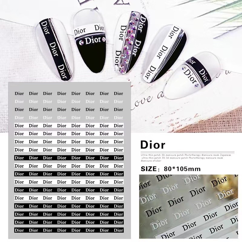 Sticker thương hiệu nail trang trí móng