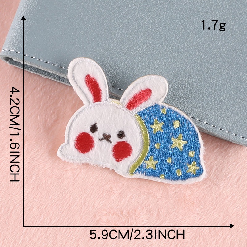 Miếng Dán Vải Thêu Tự Dính Họa Tiết Hoạt Hình Dễ Thương Dùng Trang Trí Túi Xách