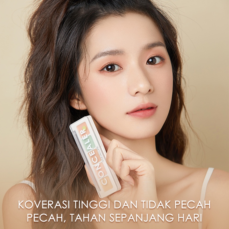 FOCALLURE 5 màu Kem che khuyết điểm Độ che phủ cao Chống thấm nước Lâu dài Tấm che khuyết điểm nhẹ