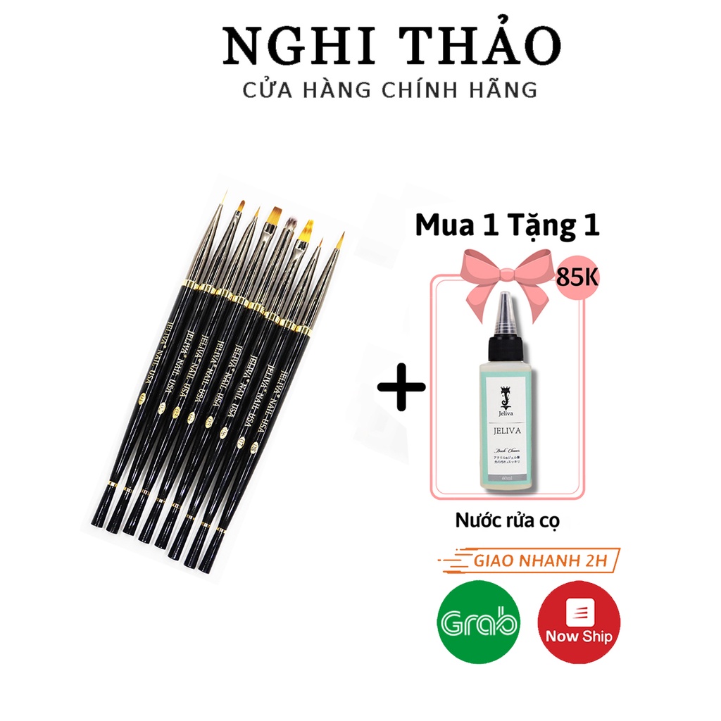 Bộ cọ nail vẽ móng 8 cây Jeliva