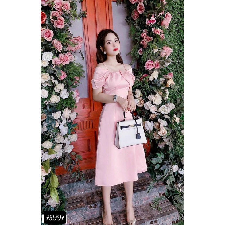 ĐẦM XÒE DỰ TIỆC 2 DÂY TRỄ VAI SIÊU DỄ THƯƠNG