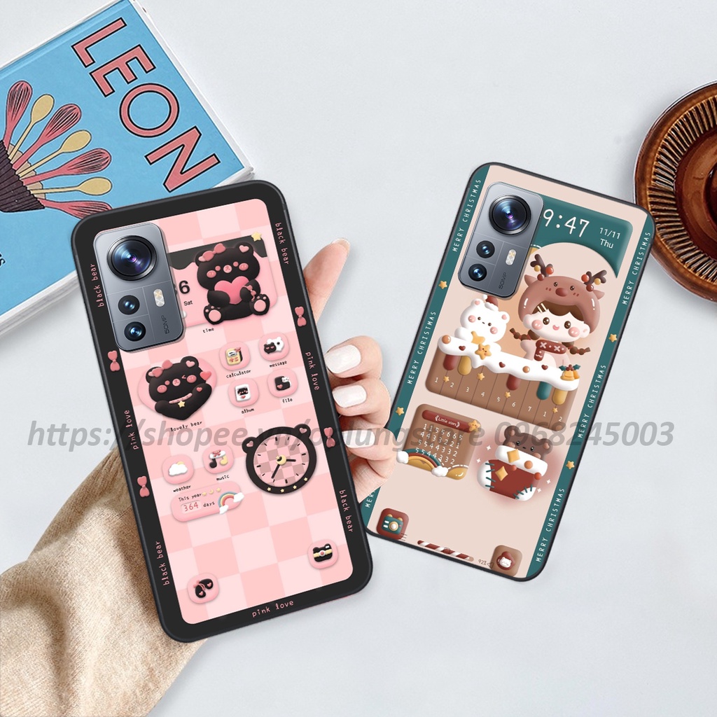 Ốp lưng Xiaomi 12 / 12 Pro / 12 Lite / RedMi 12X / K50 Ultra in hình 3D gấu,thỏ cute dễ thương