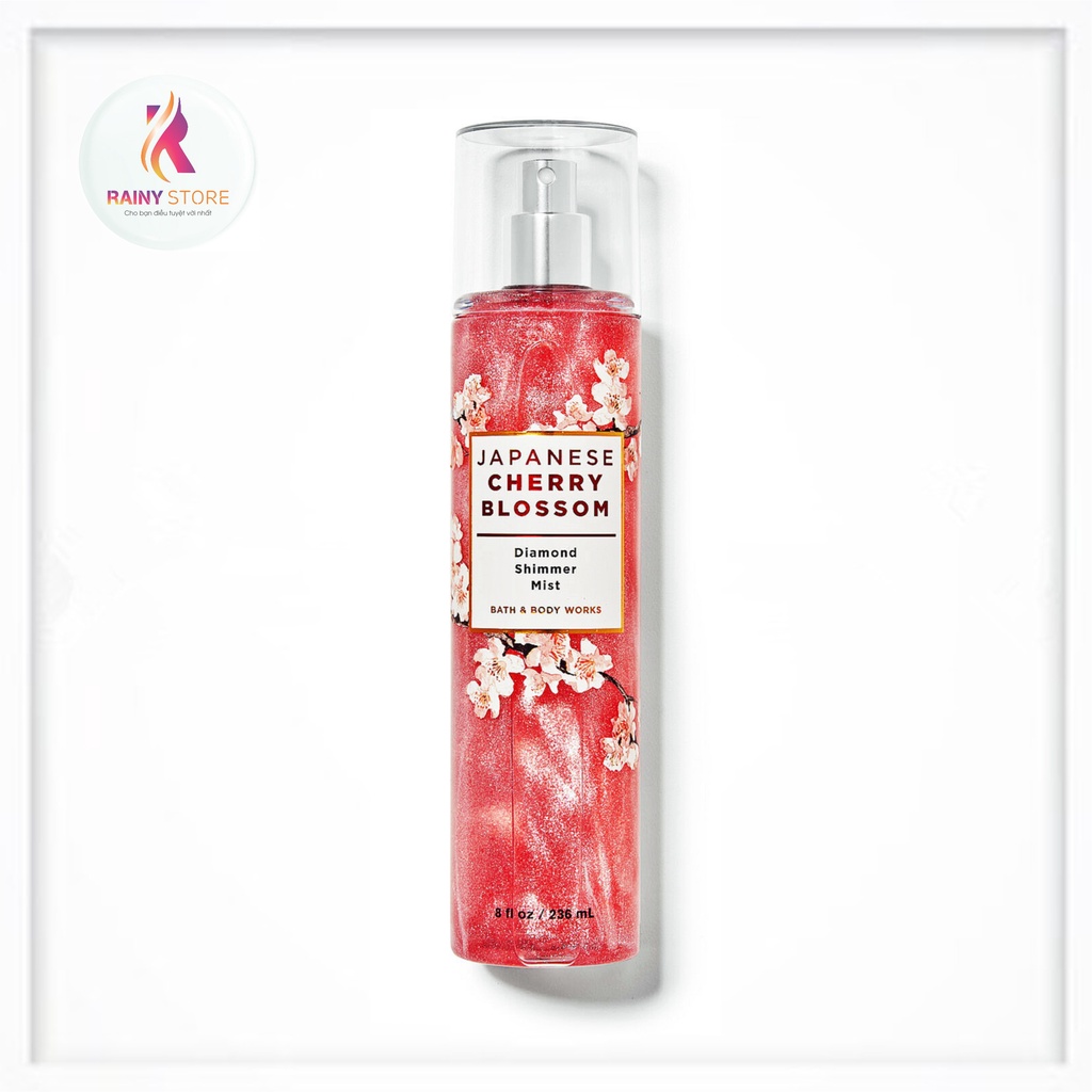 Xịt thơm toàn thân ánh nhũ Bath & Body Works Japanese Cherry Blossom 236ml