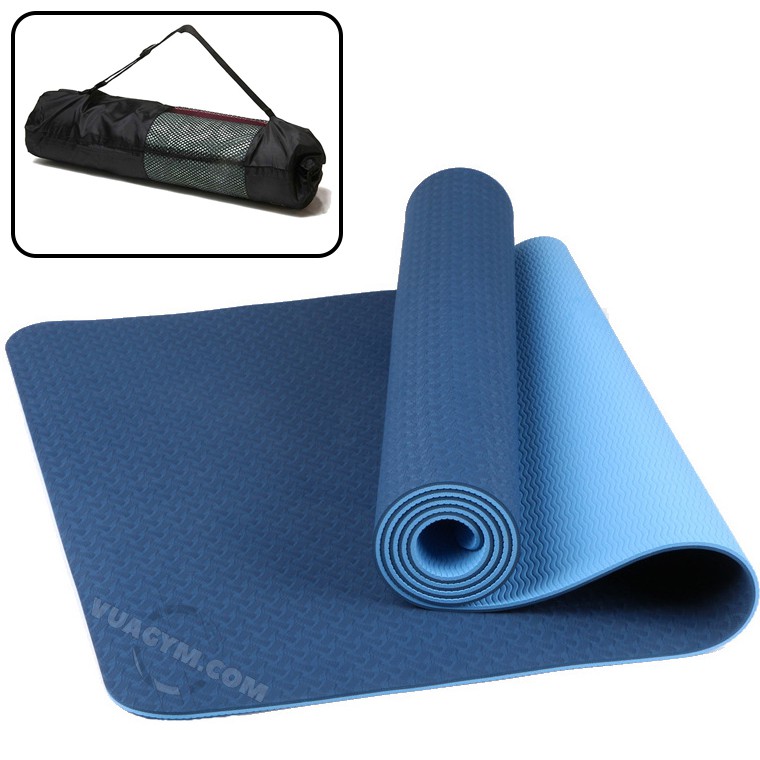 Thảm Tập Gym Yoga TPE (Kèm túi đeo)